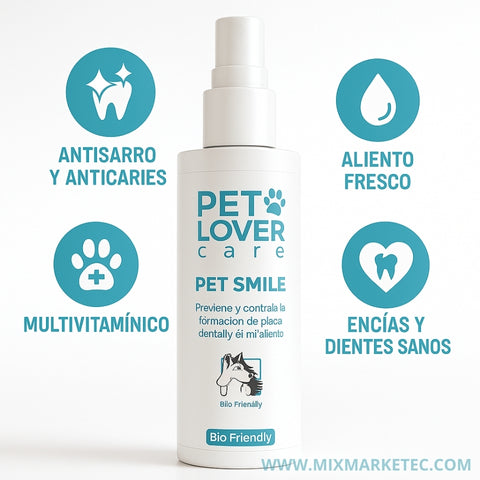 SmilePet™ Spray bioamigable de ultra protección dental y mal aliento en mascotas + PROMO 2X1 🎁