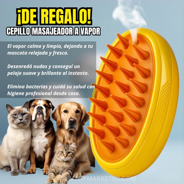 COMBO!! Kit Máquina para Cortar Pelo de Mascotas CutPet™ + Cepillo de vapor 3 en 1 (REGALO)