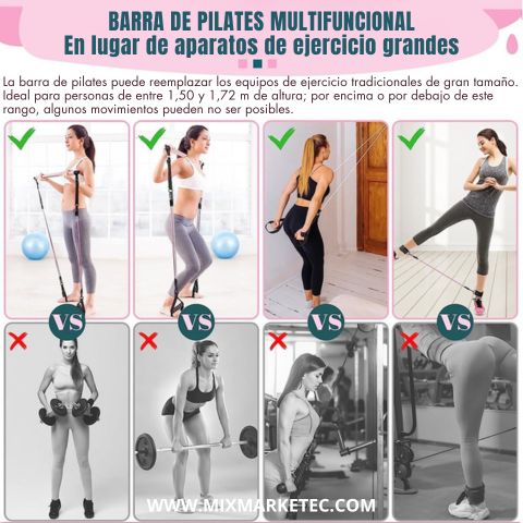 FitBar™ Kit Barra De Pilates Tonifica, estira y fortalece sin salir de casa.🎁