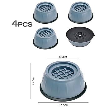 VibraStop™ Set X4 Almohadillas Antivibración para Lavadora, Elimina ruido y movimiento al instante
