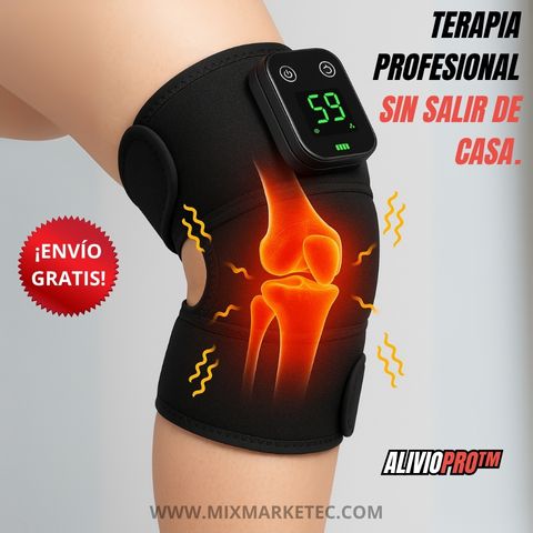 AlivioPro™ Rodillera Eléctrica Térmica y Masajeadora multiple