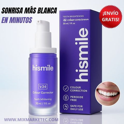 Hismile™ Blanqueador Dental V34, Sonrisa más blanca en minutos