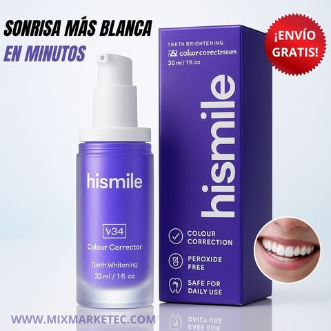 Hismile™ Blanqueador Dental V34, Sonrisa más blanca en minutos