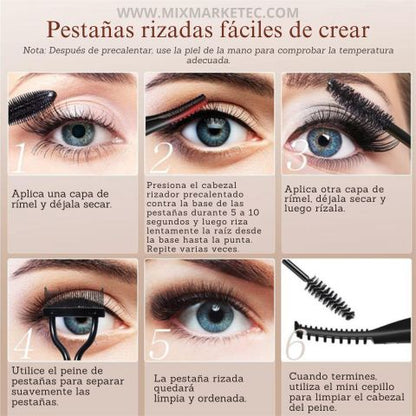 RizaBella® Rizador de Pestañas Eléctrico Profesional