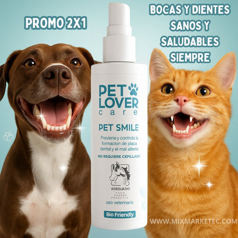 SmilePet™ Spray bioamigable de ultra protección dental y mal aliento en mascotas + PROMO 2X1 🎁