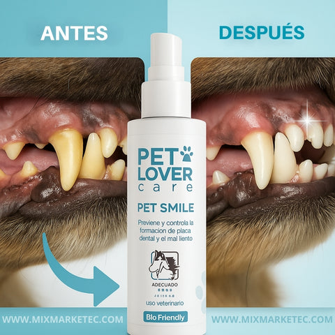 SmilePet™ Spray bioamigable de ultra protección dental y mal aliento en mascotas + PROMO 2X1 🎁
