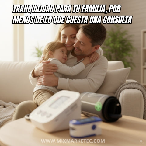 VitalPack™ Tensiómetro con voz y Oxímetro, Mide tu presión y oxígeno al instante🎁
