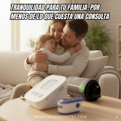 VitalPack™ Tensiómetro con voz y Oxímetro, Mide tu presión y oxígeno al instante🎁