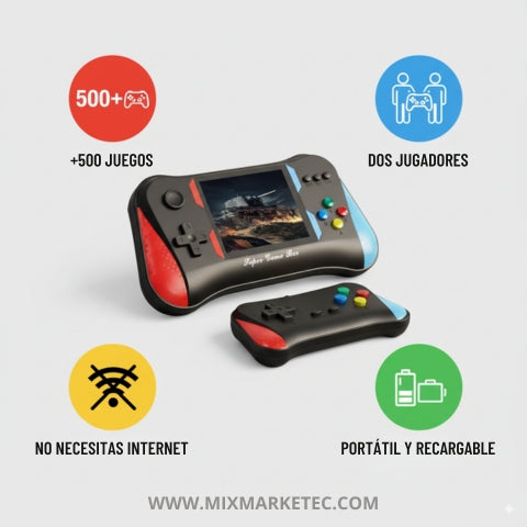 FunStation™ Consola Retro de 500 Juegos, Diversión para todos sin gastar mucho🎁