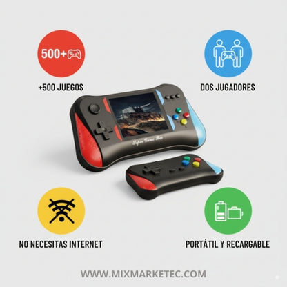 FunStation™ Consola Retro de 500 Juegos, Diversión para todos sin gastar mucho🎁