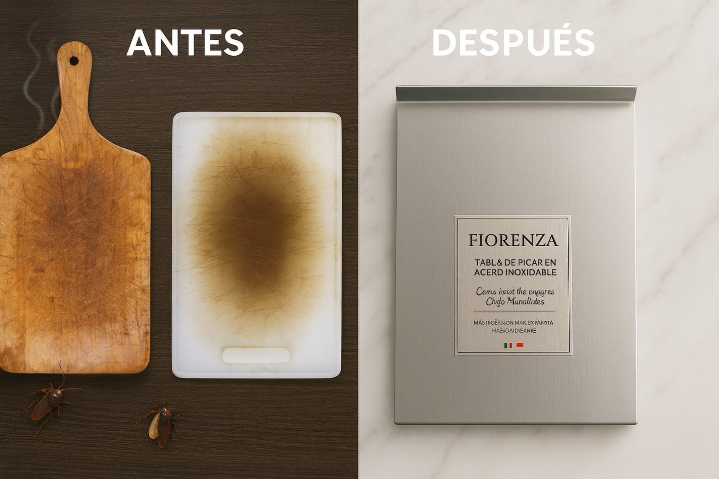 Tabla De Picar Acero Inoxidable - Higiene Profesional en Tu Cocina🧑‍🍳