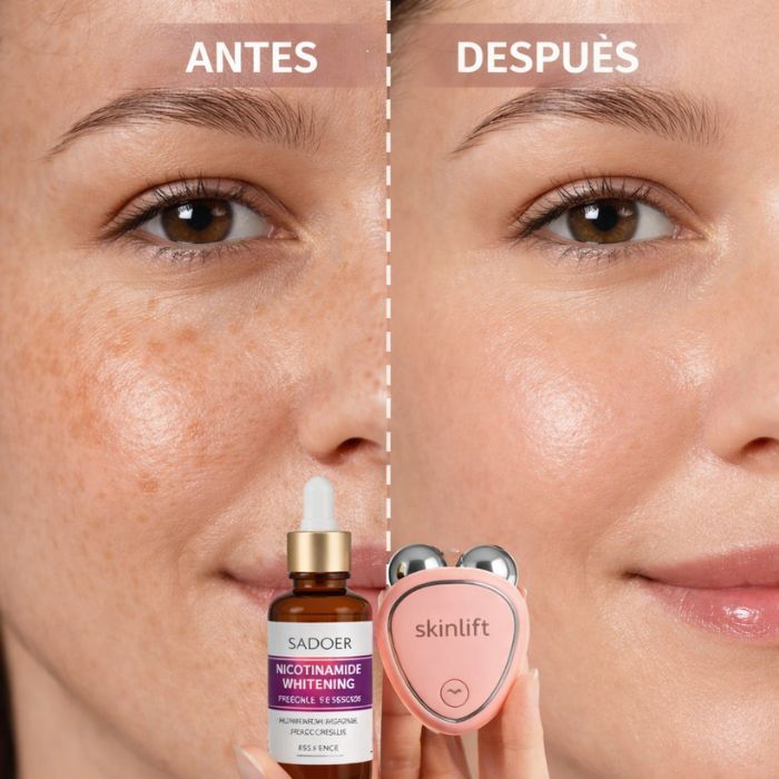 SkinLift™ Serum de Niacinamida + Masajeador Facial, Piel más firme y luminosa desde casa