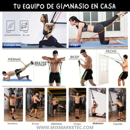GymFlex™ – Kit 5 ligas tubulares + Accesorios premium Gratis🎁