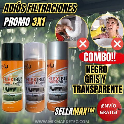 SellaMax™ Spray sellador impermeable de fugas y grietas + COMBO 3X1
