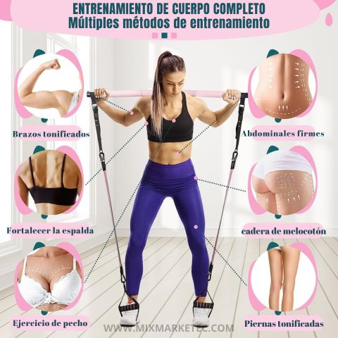 FitBar™  Kit Barra De Pilates Tonifica, estira y fortalece sin salir de casa.🎁