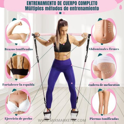 FitBar™  Kit Barra De Pilates Tonifica, estira y fortalece sin salir de casa.🎁