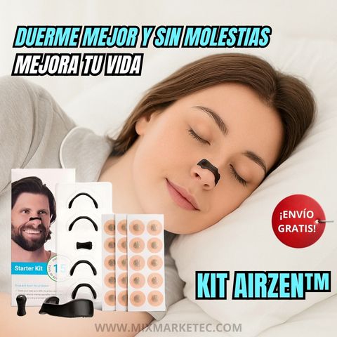 AirZen™ Kit 4 dilatadores nasales + 30 parches magnéticos para una respiración profunda