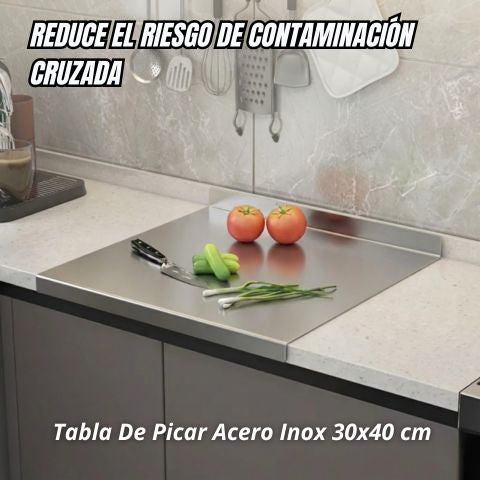 Tabla De Picar Acero Inoxidable - Higiene Profesional en Tu Cocina🧑‍🍳