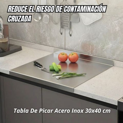 Tabla De Picar Acero Inoxidable - Higiene Profesional en Tu Cocina🧑‍🍳