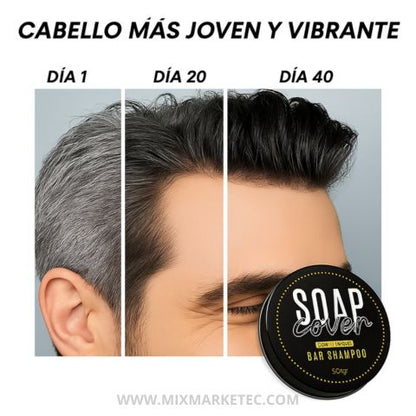 SoapCover® Jabón de Henna Anti Canas