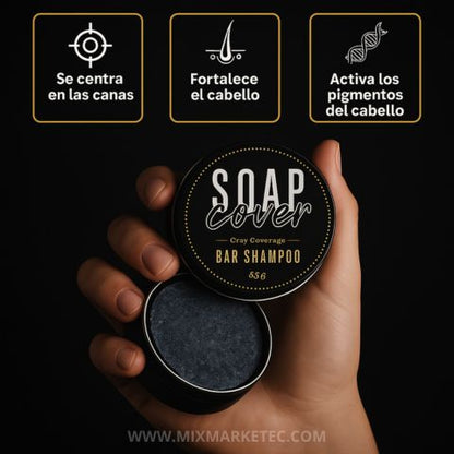 SoapCover® Jabón de Henna Anti Canas