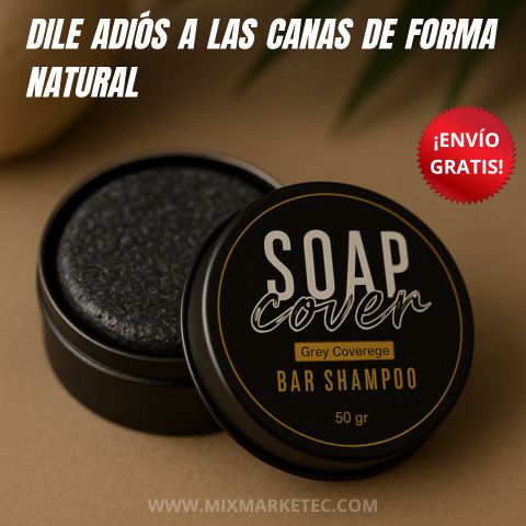 SoapCover® Jabón de Henna Anti Canas